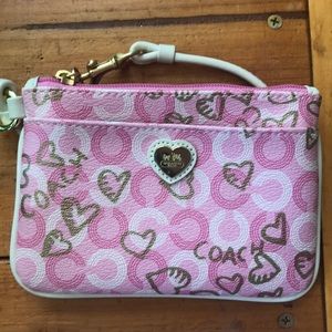Coach Heart Wristlet Vintage